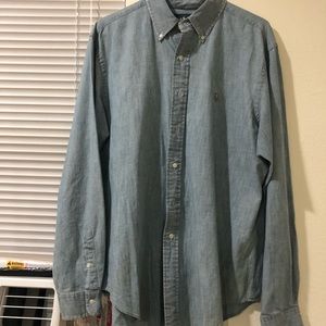 Polo RL denim long sleeve dress shirt